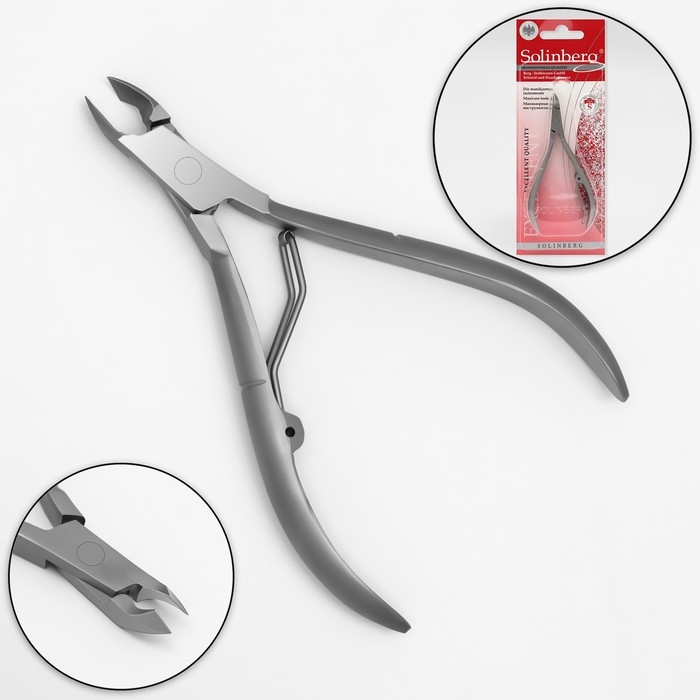 Кусачки маникюрные для кутикулы, 10 см, длина лезвия - 5 мм, на блистере, цвет матовый серебристый, 32811/2T Кусачки маникюрные для кутикулы, 10 см, длина лезвия - 5 мм, на блистере, цвет матовый серебристый, 32811/2T