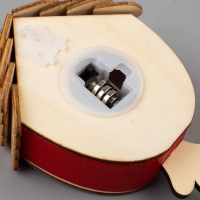 Ёлочная игрушка &laquo;Домик с Дедом Морозом&raquo;, от батареек, свечение тёплое белое