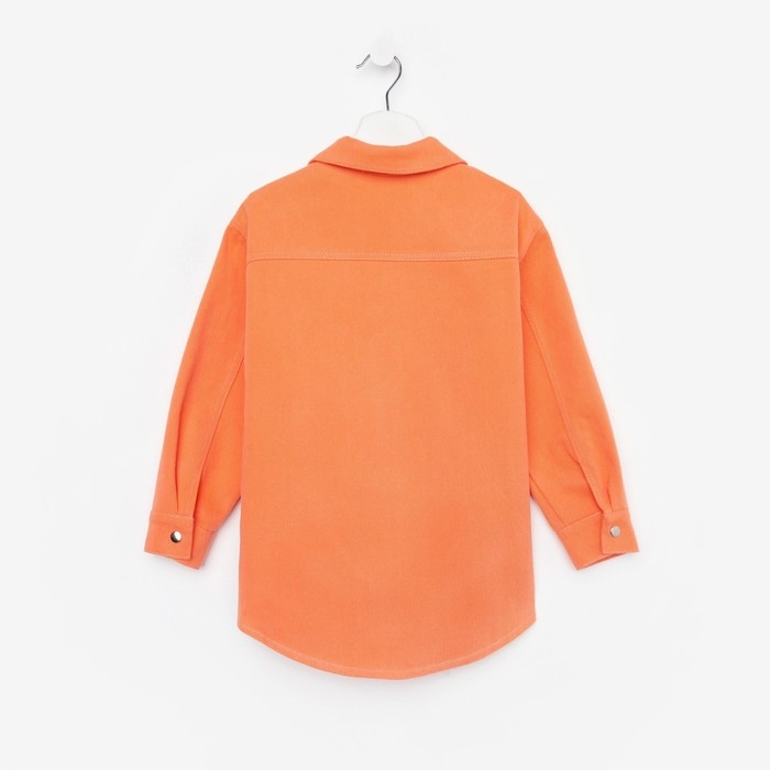 Рубашка для девочки джинсовая KAFTAN, размер 32 (110-116 см), цвет оранжевый