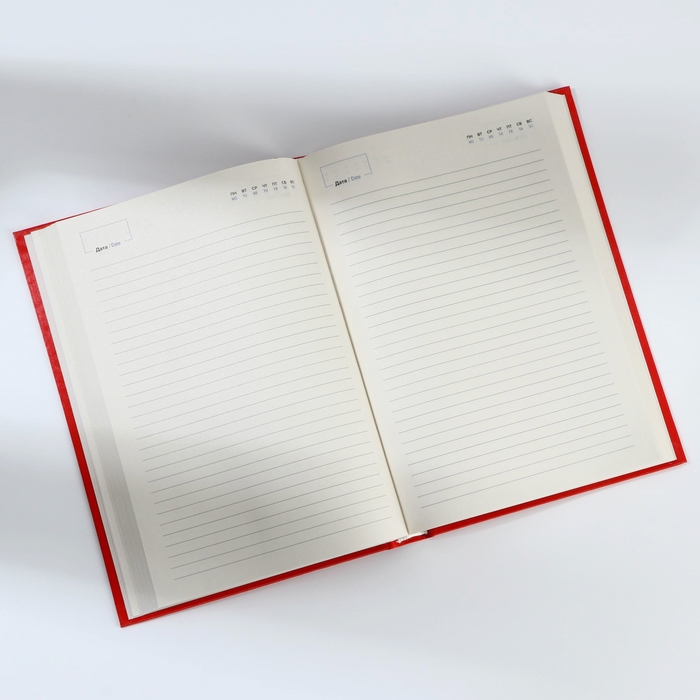 Ежедневник недатированный А5, 160 л. Твердая обложка. Кожзам. Красный. Кремовый блок Ежедневник недатированный А5, 160 л. Твердая обложка. Кожзам. Красный. Кремовый блок