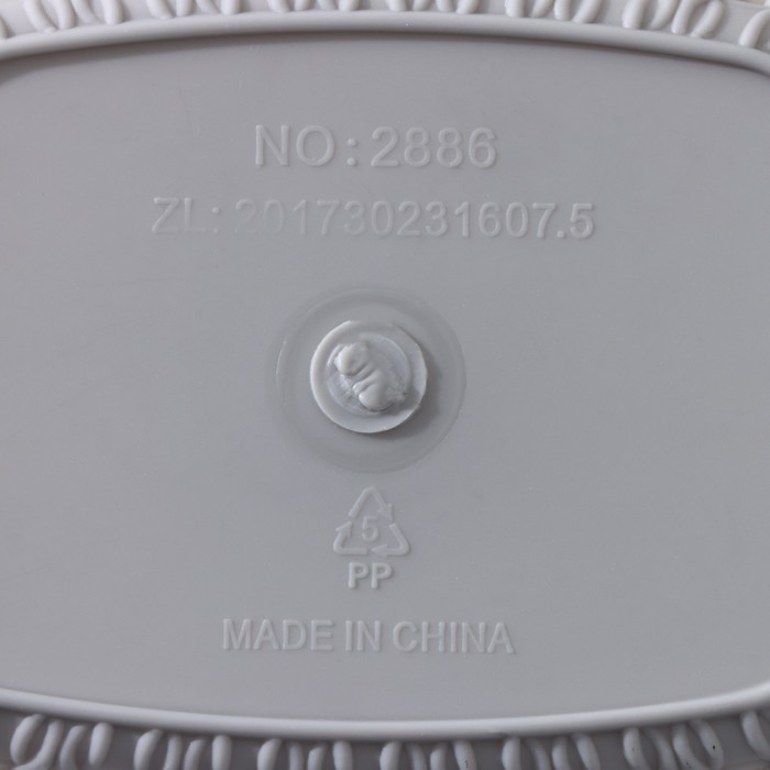 Корзина для хранения с ручками &laquo;Плетение&raquo;, пластик, 12&times;8,5&times;8 см, цвет МИКС