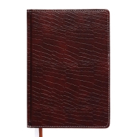 Ежедневник датированный 2024 года, А5, 176 листов, Attomex.Croco, обложка искусственная кожа, ляссе, блок 70 г/м2, коричневый