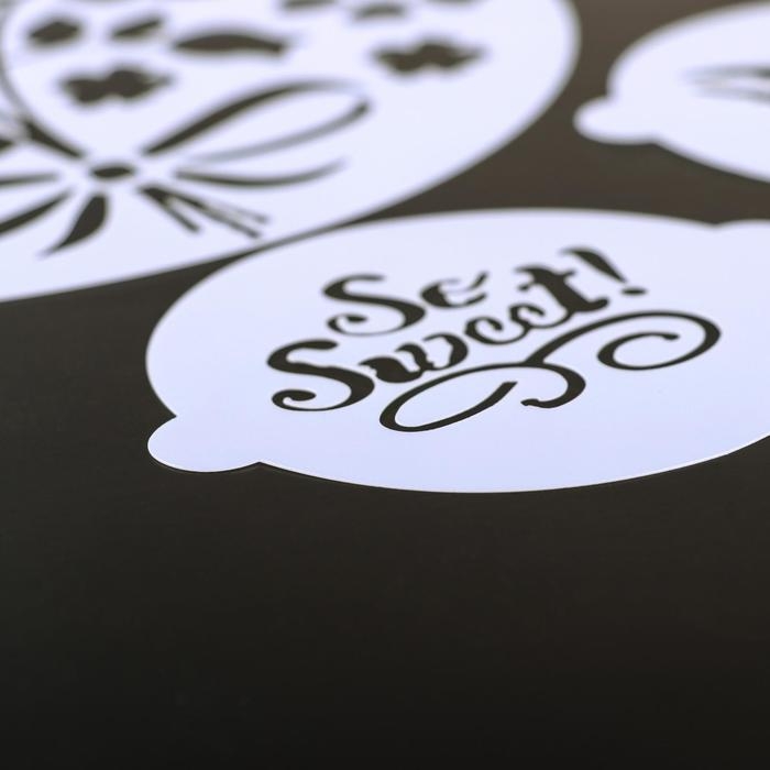 Набор кондитерских трафаретов для украшения выпечки «Букет», 8 шт: 2 шт d=20 см, 6 шт d=8 см Набор кондитерских трафаретов для украшения выпечки «Букет», 8 шт: 2 шт d=20 см, 6 шт d=8 см