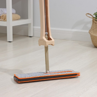 Швабра с отжимом Доляна, двусторонняя насадка из микрофибры 38&times;12 см, стальная ручка 134 см