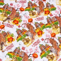 Новый год. Бумага упаковочная новогодняя глянцевая "Китайский новый год", 70 х 100 см. Новый год. Бумага упаковочная новогодняя глянцевая "Китайский новый год", 70 х 100 см.