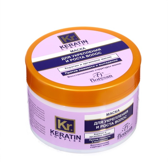 Маска для укрепления и роста волос Floresan "Кератиновая", 450 мл