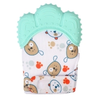 Прорезыватель-рукавичка «Собачки», цвет мятный, Крошка Я Прорезыватель-рукавичка «Собачки», цвет мятный, Крошка Я