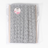 Тесьма декоративная, металлизированная, 10 &plusmn; 1 м, 20 мм, цвет серебряный