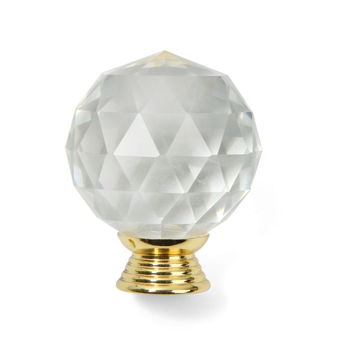 Ручка кнопка Cappio "Алмаз", стеклянная, d=40 мм