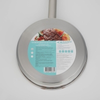 Сковорода &laquo;Общепит&raquo;, d=24 см, h=6,5 см, корпус 0,6 мм, дно ТРС 3,5 мм, индукция