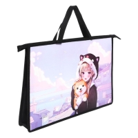 Папка с ручками А4, 335 х 235 х 55 мм, пластиковая, ручки-тесьма, Calligrata "Корея" Папка с ручками А4, 335 х 235 х 55 мм, пластиковая, ручки-тесьма, Calligrata "Корея"