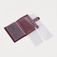 Обложка для автодокументов на кнопке TEXTURA, цвет бордовый Обложка для автодокументов на кнопке TEXTURA, цвет бордовый