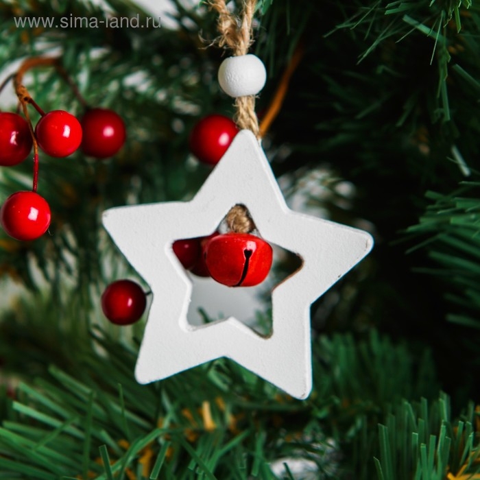 Подвеска новогодняя &laquo;Фигурки&raquo;, с бубенчиком, МИКС