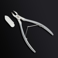 Кусачки маникюрные для кутикулы &laquo;Premium satin&raquo;, матовые, двойная пружина, 12 см, длина лезвия - 6 мм, цвет серебристый