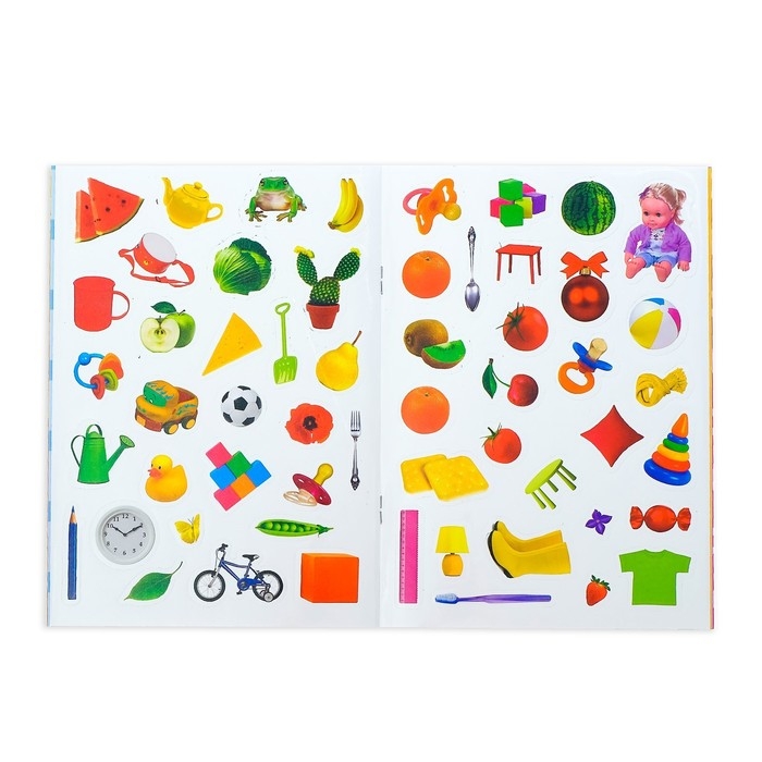 Книжка с наклейками &laquo;Мои первые слова&raquo;, 12 стр.