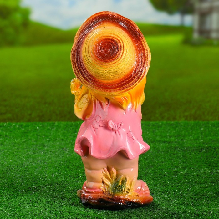 Садовая фигура "Гном с корзиной" малый 16х15х39см