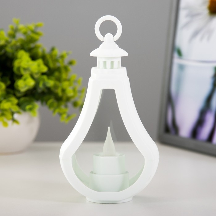 Ночник "Замершая свеча" 3хLR1130 белый 5х8,5х15 см RISALUX