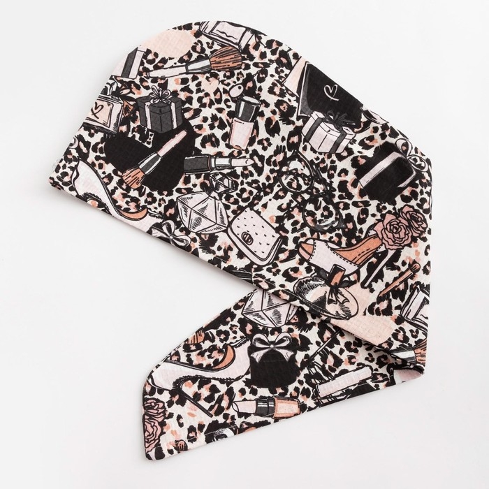 Набор для сауны Этель Набор для сауны Этель "Леопард" парео 80*144 см + чалма, вафля 200г/м2, 100% хл