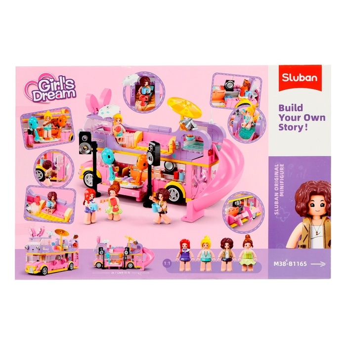 Конструктор Розовая мечта &laquo;Мультимедийный автобус&raquo;, 412 деталей