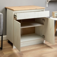 Шкаф напольный Зара 1 ящик 800х600х850 крафт белый