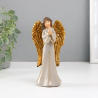 Сувенир полистоун "Ангельская девушка с золотыми крыльями" МИКС 4,5х8х15,5 см