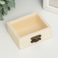 Шкатулка для росписи дерево "Прямоугольная со стеклом" 2,8х7,7х6,5 см Шкатулка для росписи дерево "Прямоугольная со стеклом" 2,8х7,7х6,5 см