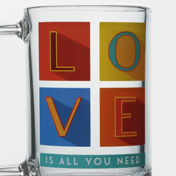 Кружка стеклянная &laquo;Фитнес&raquo;, 320 мл, рисунок МИКС