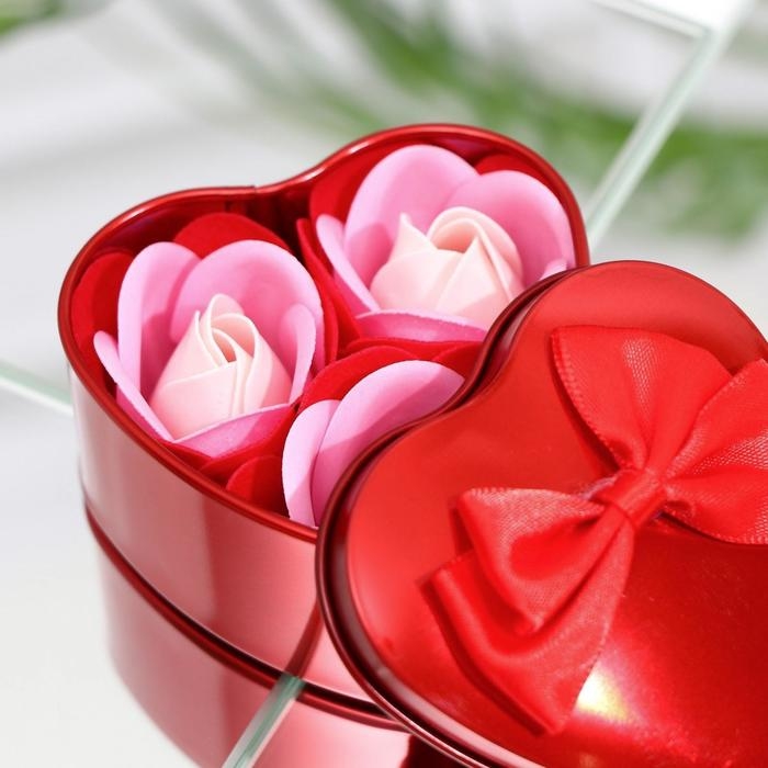 Мыльные розочки, трёхцветные, набор 3 шт. Мыльные розочки, трёхцветные, набор 3 шт.