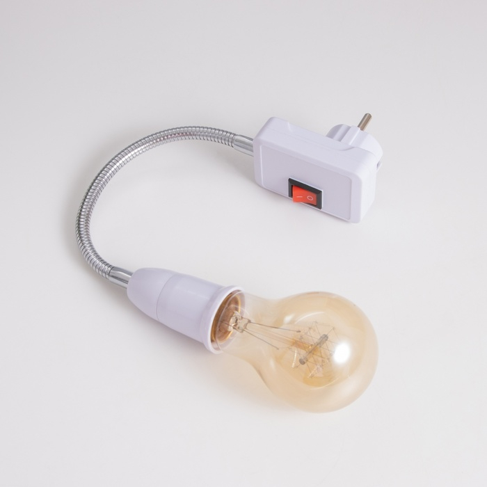 Бра в розетку Бра в розетку "Синди" 1х15Вт Е27 белый 4,2х35х31,5 см