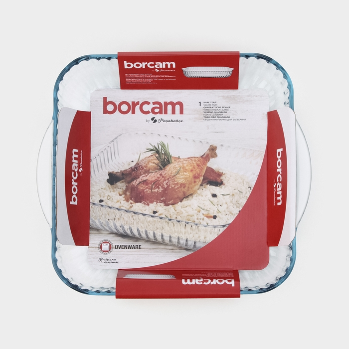 Форма стеклянная для запекания, 3,2 л, 28×28×6 см Форма стеклянная для запекания, 3,2 л, 28×28×6 см