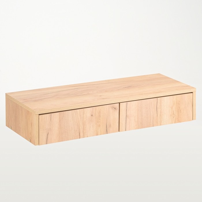 Тумба подвесная с ящиками Дамаск, 800х300х150, Дуб крафт золотой