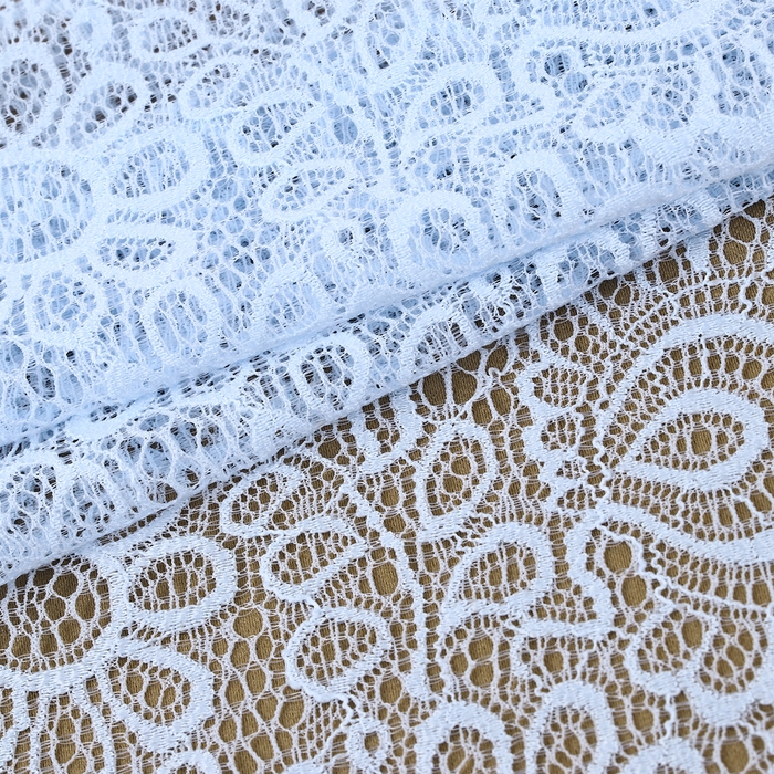 Кружевная эластичная ткань, 190 мм × 2,7 ± 0,5 м, цвет небесно-голубой Кружевная эластичная ткань, 190 мм × 2,7 ± 0,5 м, цвет небесно-голубой