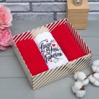 Набор полотенец &laquo;Love you forever&raquo; 30х60 см - 3шт