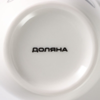 Кружка фарфоровая Доляна &laquo;Котики меломаны&raquo;, 350 мл, цвет белый