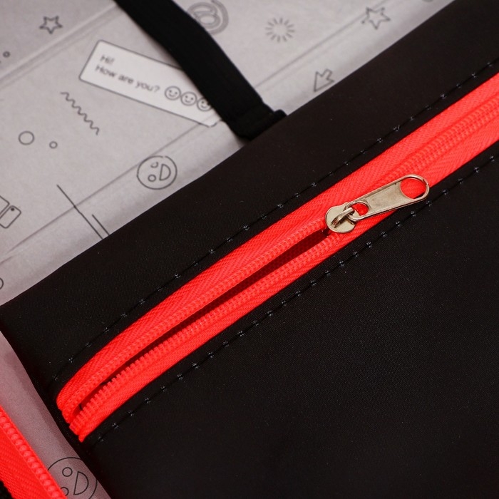 Пенал 1 секция 140 х 210 х 40 мм, откидной карман и косметичка, тканевый, Calligrata TOP Content Пенал 1 секция 140 х 210 х 40 мм, откидной карман и косметичка, тканевый, Calligrata TOP Content "Кот суета"