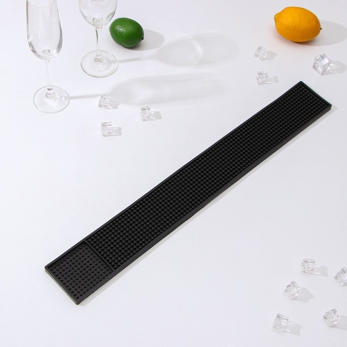 Барный коврик Доляна, 60&times;8&times;0,9 см, резина