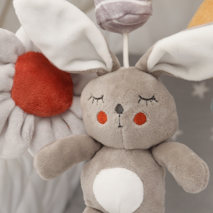 Подвеска - погремушка &laquo;Зайка Бонни&raquo;, пищит, шуршит, на кроватку, коляску, Крошка Я