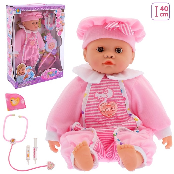Интерактивный пупс &laquo;Милая кукла&raquo; болеет, текут сопли, краснеют щёки, звуковые функции, МИКС