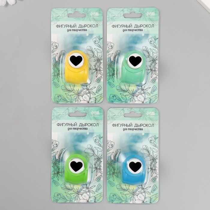 Дырокол фигурный "Ромашка" d=1,5 см 3,5х4х4 см МИКС