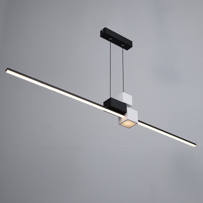 Светильник с ПДУ Светильник с ПДУ "Наоми" LED 20Вт 3000-6000К бело-черный 120х100 см