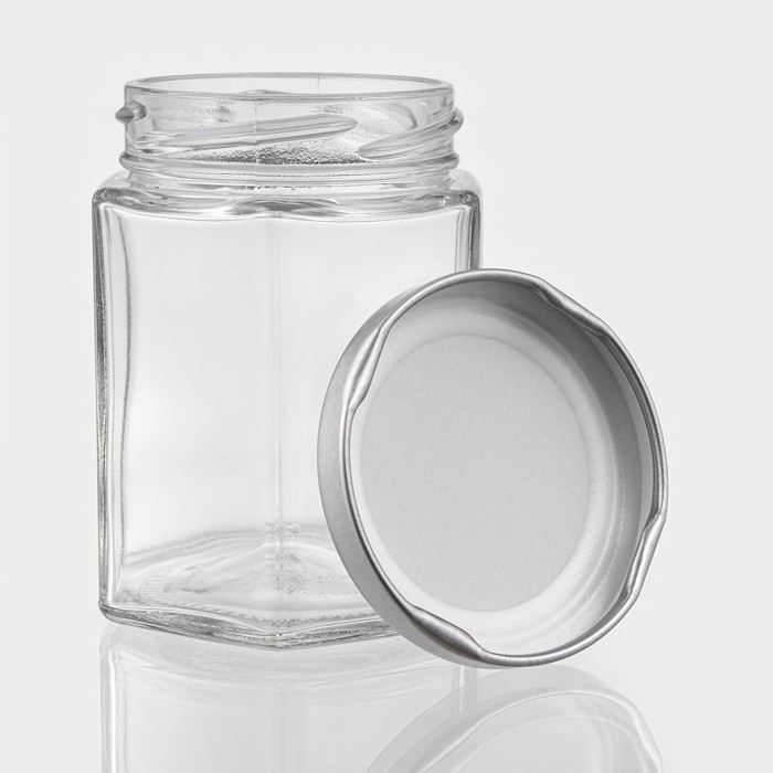 Банка стеклянная для хранения сыпучих продуктов &laquo;Идиллия&raquo;, 160 мл, 6,8&times;8,5 см, с металлической крышкой, цвет крышки МИКС