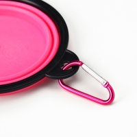 Миска силиконовая, складная, 250 мл, 11 см, розовая Миска силиконовая, складная, 250 мл, 11 см, розовая