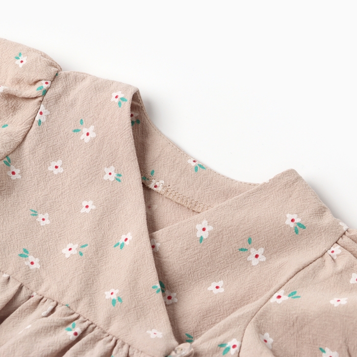 Платье детское Крошка Я "Цветы", р. 92-98, бежевый