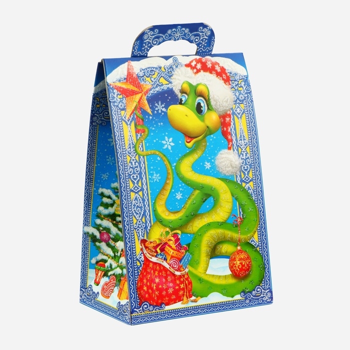 Новый год. Подарочная коробка новогодняя Сумочка мини Новый год. Подарочная коробка новогодняя Сумочка мини "Визит" 140 x 100 x 223 см.