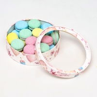 Коробка для макарун тубус с окном "Шарики", 20 х 6 см Коробка для макарун тубус с окном "Шарики", 20 х 6 см