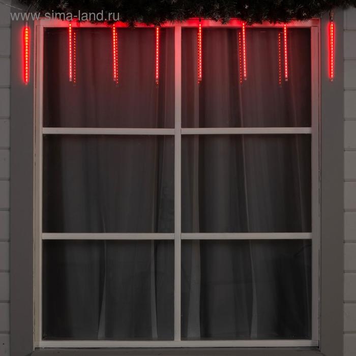 Гирлянда «Сосульки» 2.5 × 0.3 м, IP65, прозрачная нить, 192 LED, свечение красное с эффектом стекания, 12 В Гирлянда «Сосульки» 2.5 × 0.3 м, IP65, прозрачная нить, 192 LED, свечение красное с эффектом стекания, 12 В