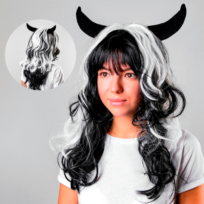 Карнавальный парик &laquo;Рога&raquo;, 2 цвета, 130 г