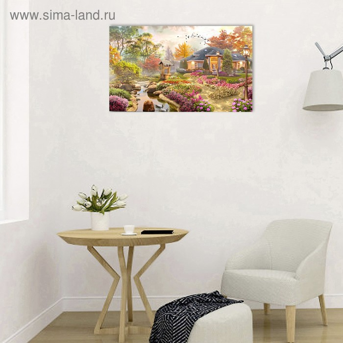 Картина на холсте "Цветочный сад" 60*100 см