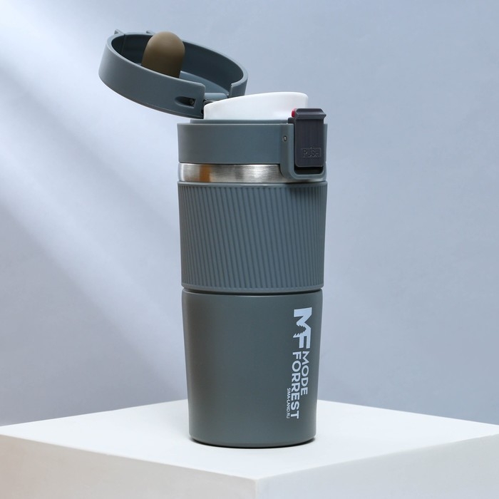 Термостакан с кнопкой MODE FORREST, 380 мл, цвет серый, сохраняет тепло 6-8 ч Термостакан с кнопкой MODE FORREST, 380 мл, цвет серый, сохраняет тепло 6-8 ч