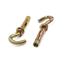 Анкерный болт ЛОМ, с крюком, оцинкованный, 10х60 мм, 50 шт